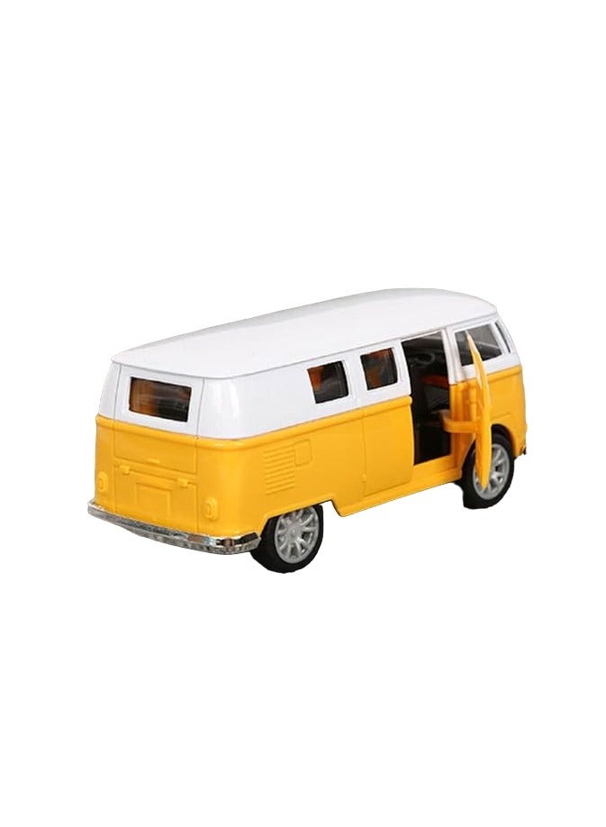 1:34 Alloy Bus Model Children's Toy Van - Pull Back Van Yellow