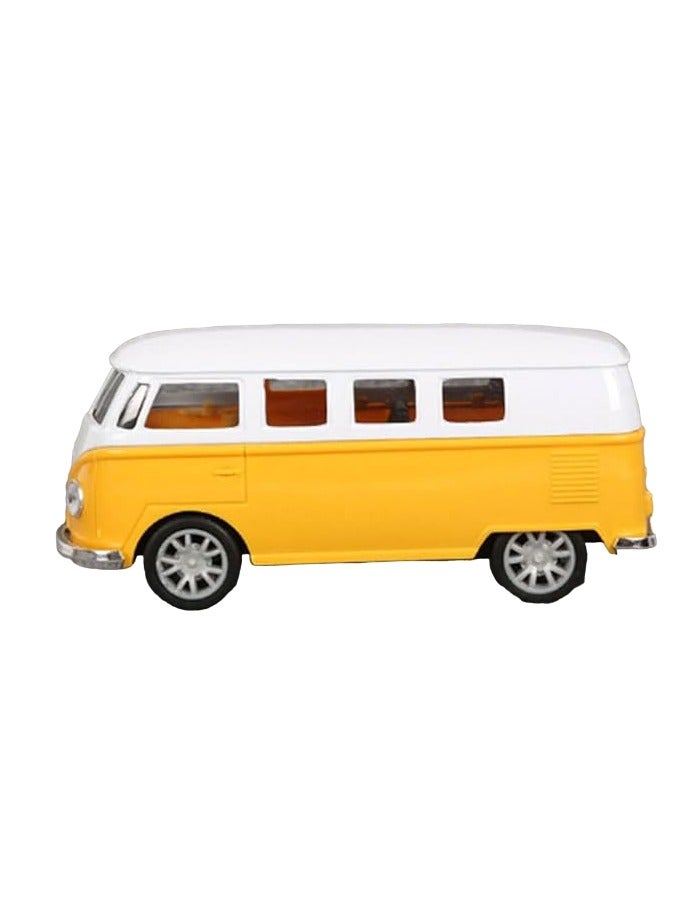 1:34 Alloy Bus Model Children's Toy Van - Pull Back Van Yellow