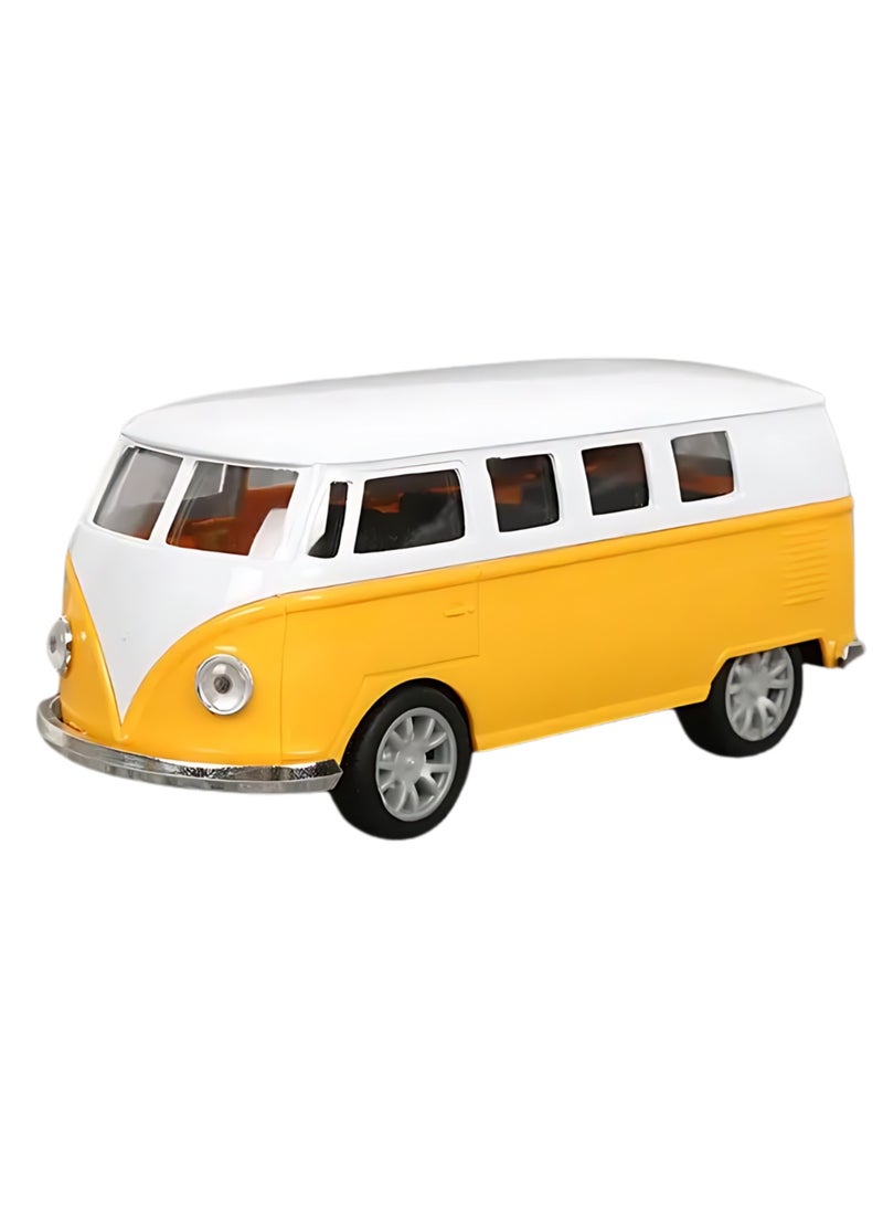 1:34 Alloy Bus Model Children's Toy Van - Pull Back Van Yellow