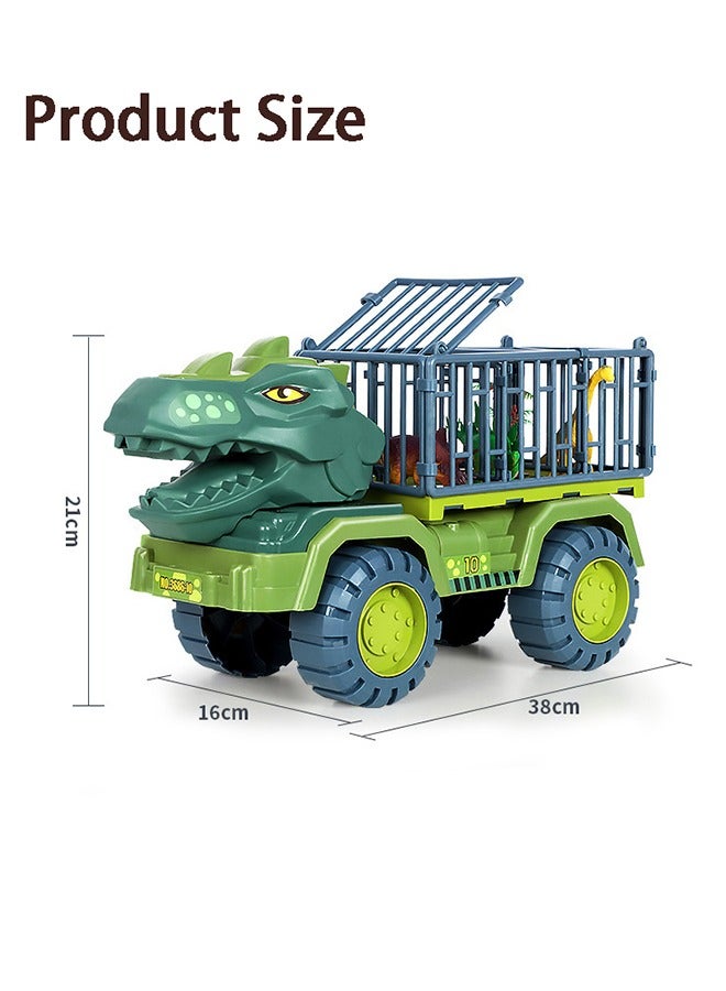 Large Dinosaur Truck Toys with 3 Dino Toys Playset Figures Carrier Truck Transport Vehicle Toy for Kids