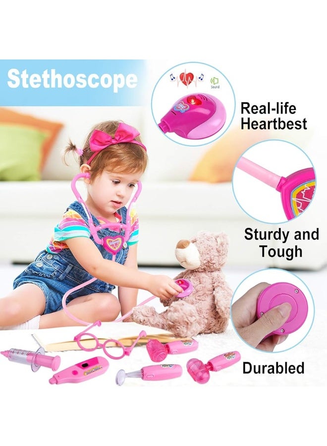 Doctor Kit for Kids, Play Kids Doctor Kit with Stethoscope and Doctor Costume - Play Doctor Set for Kids Toddlers