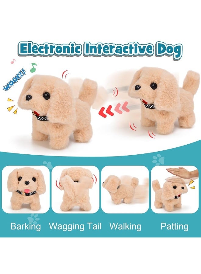 G.C 22Pcs Dog Toys for Kids Doctor Kit, Walking Barking Electronic Interactive Stuffed Dog Vet Kit Costume Pretend Play Puppy Pet Care Veterinarian Playset, Gifts for Kids Girls 3 4 5 6+ Year Old