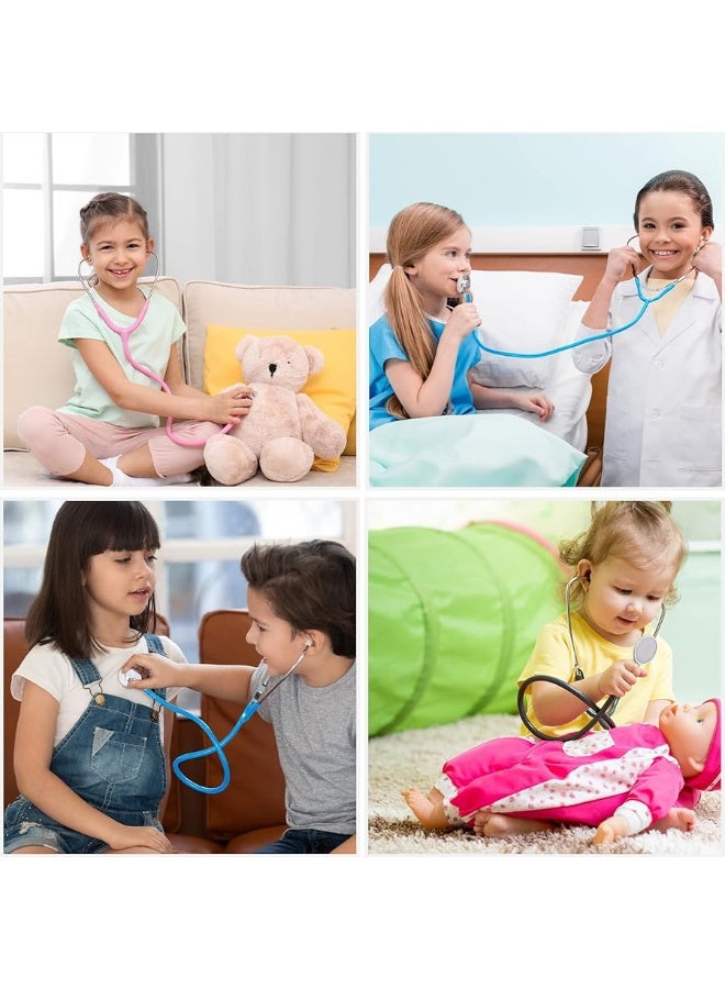 Vinsot 4 Pieces Kids Stethoscope Stethoscope Toy Working Stethoscope for Kids Role Play Nursing Stethoscope Costume Cute Doctor Pretend Game Accessories