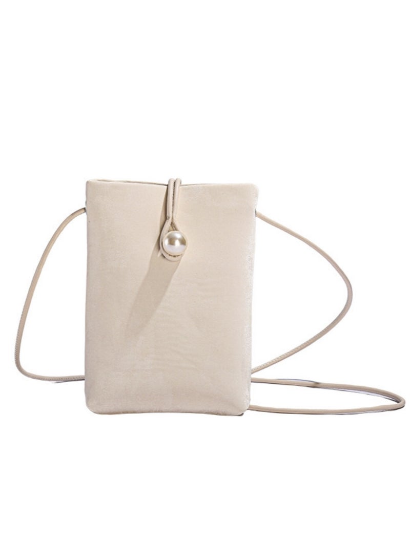 Beige Mini Phone Pouch: A Stylish and Compact Daily Companion