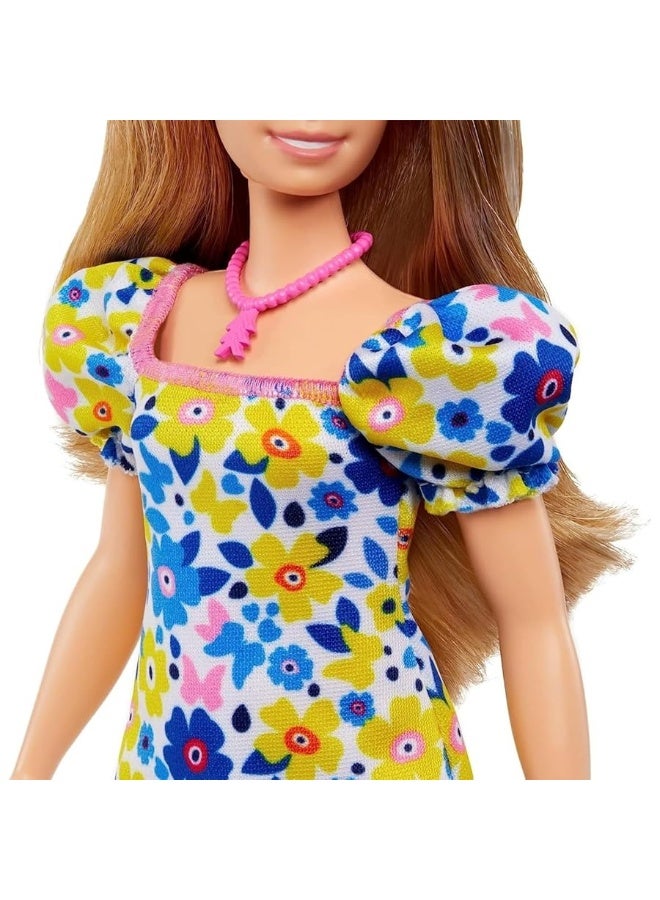 Barbie Fashionistas Doll 208 Doll with Down Syndrome Wearing Floral Dress Created in Partnership with The National Down Syndrome Society