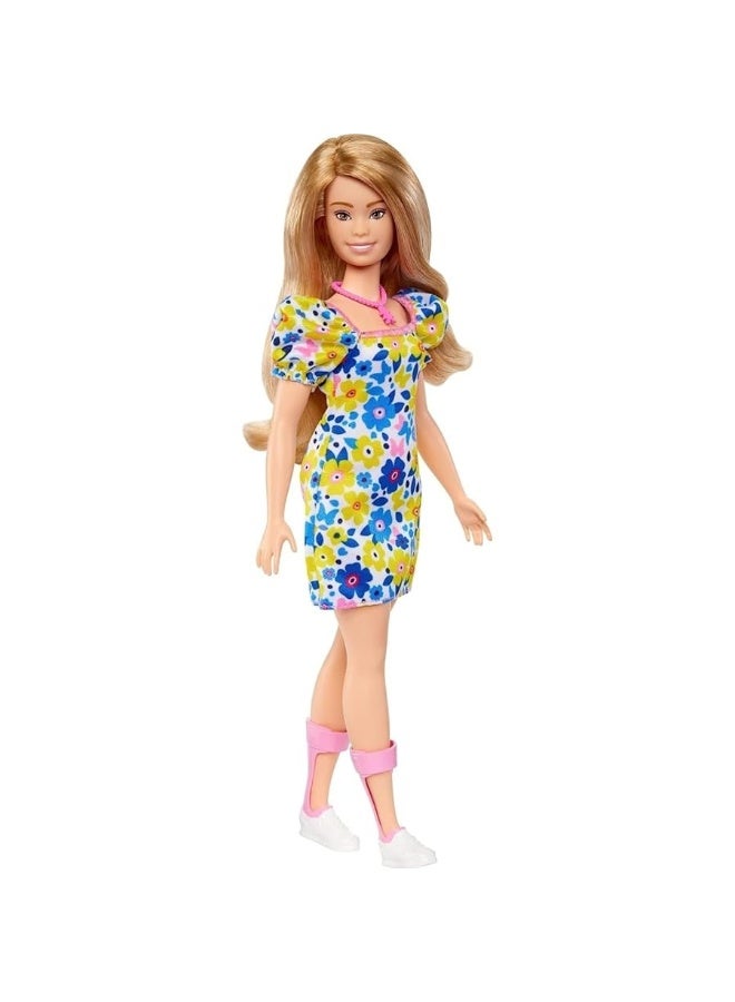 Barbie Fashionistas Doll 208 Doll with Down Syndrome Wearing Floral Dress Created in Partnership with The National Down Syndrome Society