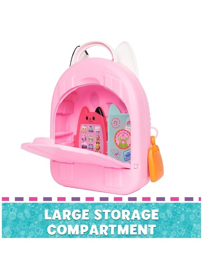 Gabby's Dollhouse, Gabby Girl On-The-Go Travel Set, Pretend Play Travel Toys, Toy Passport, Toy Phone and Compass Charm, Kids Toys for Girls & Boys 3+