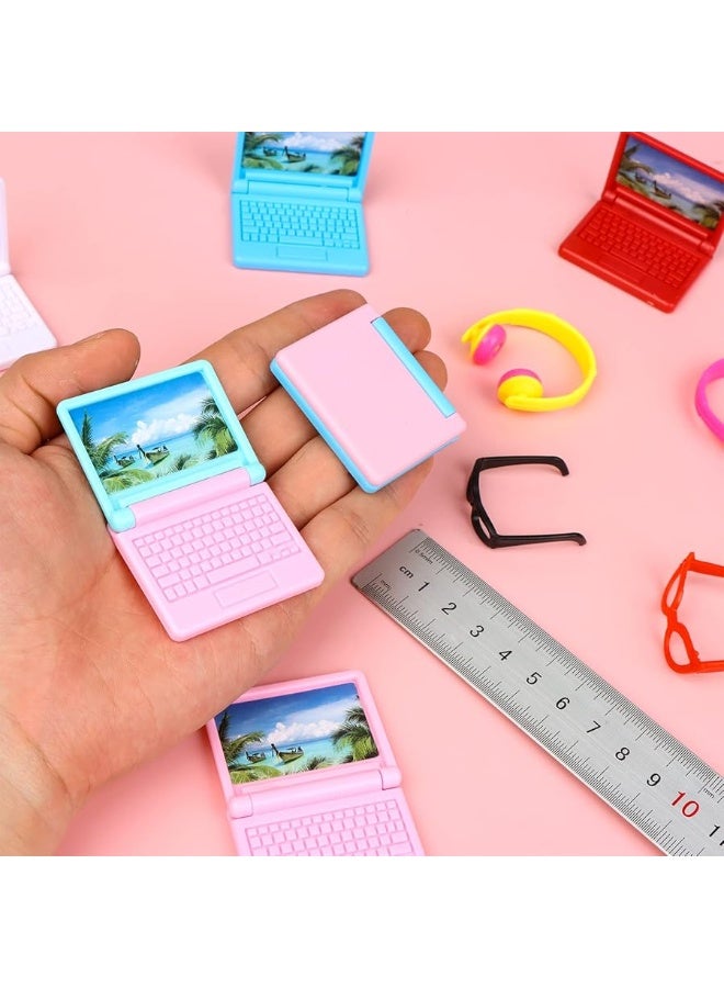 30 Pcs Doll Dollhouse Accessories 112 Scale Dollhouse Phone Laptop Computer Headset Glasses Miniature Simulator Accessories Mini Scene Simulation Miniatures Playset