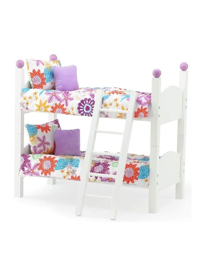 Emily Rose 14 Inch Doll Furniture Bed Accessory - 2 Single Stackable 14