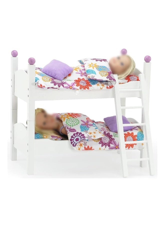 Emily Rose 14 Inch Doll Furniture Bed Accessory - 2 Single Stackable 14