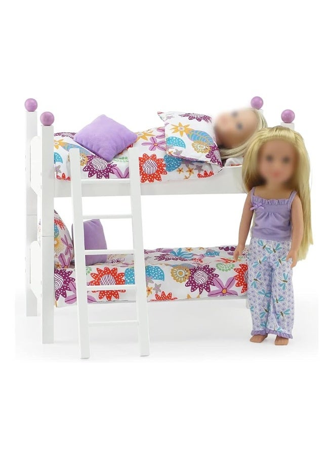 Emily Rose 14 Inch Doll Furniture Bed Accessory - 2 Single Stackable 14