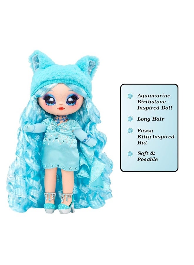 Na Na Na Surprise Sweetest Gems Marina Tealstone 75 Fashion Doll Aquamarine Birthstone Inspired with Blue Hair Charmeuse Dress  Brush Poseable Great Toy Gift for Girls Boys Ages 5 6 7 8 Years