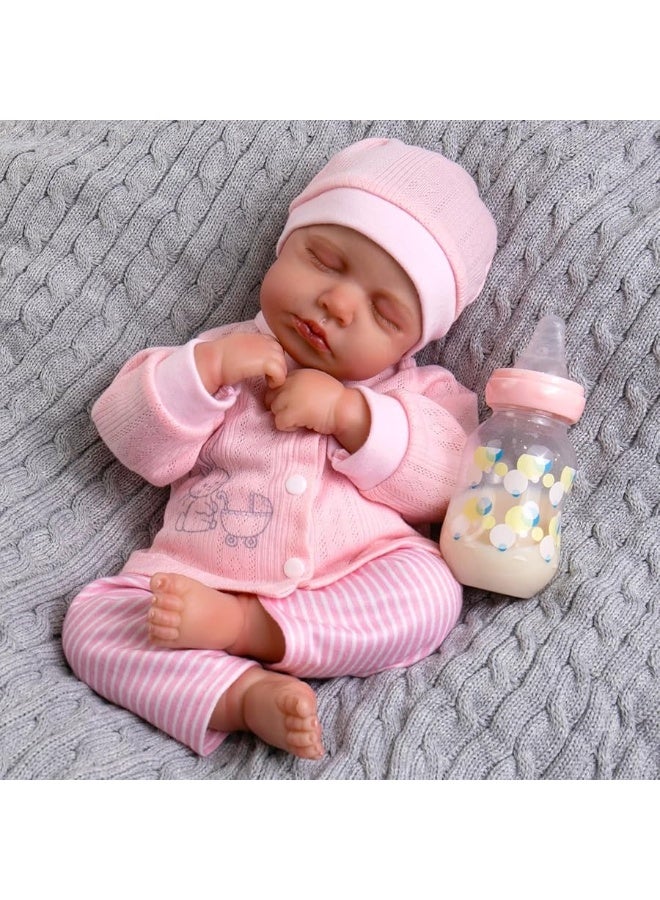 Aori Lifelike Reborn Baby Dolls,20 inch Real Life Baby Girl,Poseable Realistic Newborn Toddler Doll with Feeding Kit Gift for Kids Age 3+