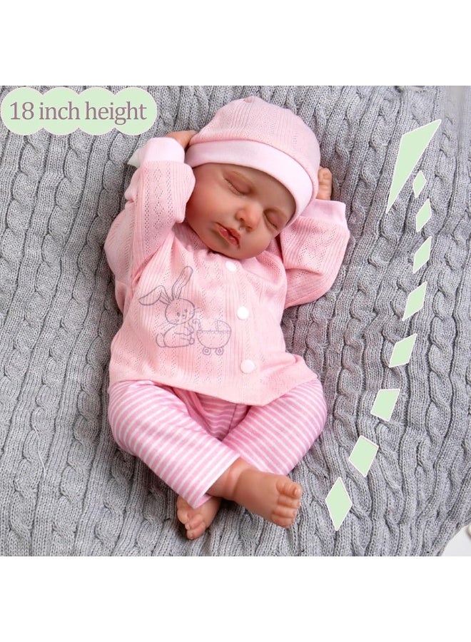 Aori Lifelike Reborn Baby Dolls,20 inch Real Life Baby Girl,Poseable Realistic Newborn Toddler Doll with Feeding Kit Gift for Kids Age 3+