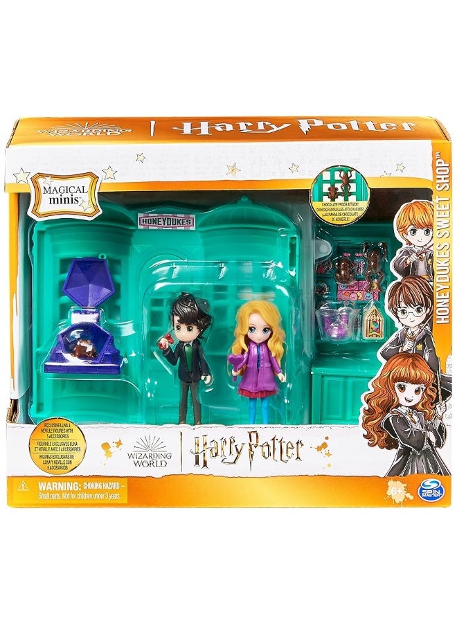 Wizarding World Harry Potter, Magical Minis Honeydukes Sweet Shop with 2 Exclusive Figures and 5 Accessories, Kids Toys for Ages 6 and up