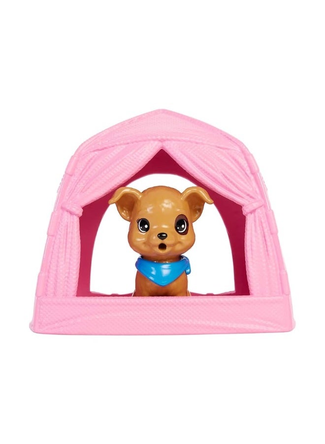 Barbie It Takes Two Stacie Doll  Accessories Camping Playset with Doll Pet Tent Puppy Sticker Sheet  Accessories