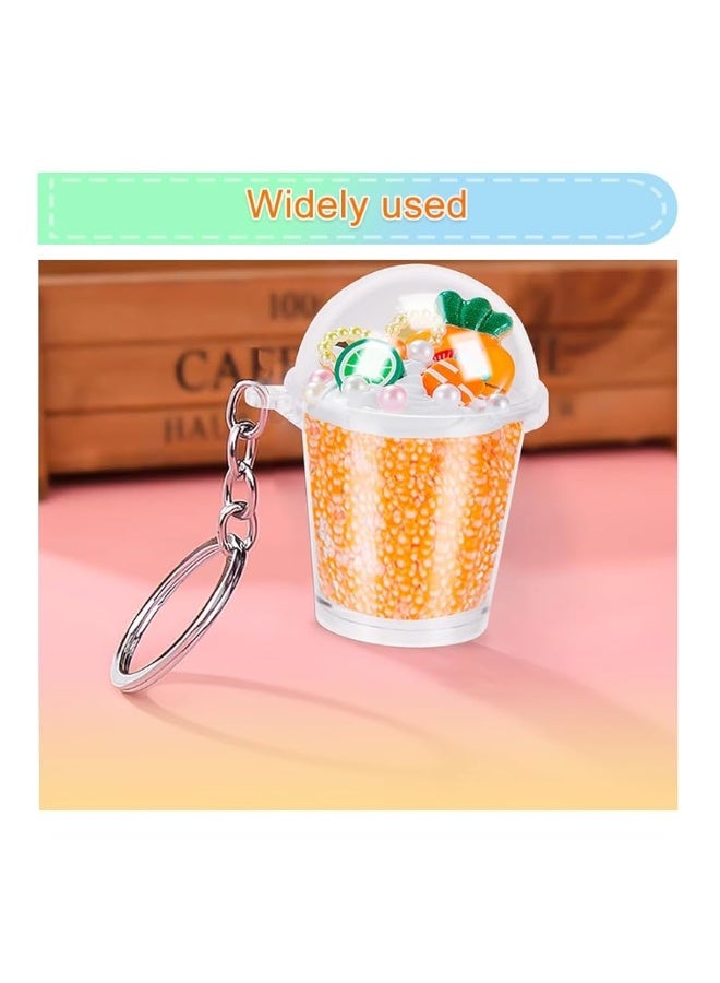 20Pcs Mini Frappuccino Cup Cold Coffee Cup Dollhouse Miniature Simulation Plastic Cup Cake Ice Cream Cups(with Doming Lid)