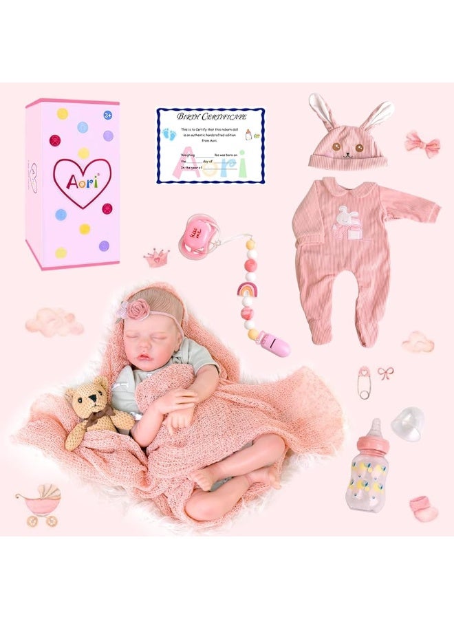 Aori Lifelike Reborn Baby Dolls - Realistic Baby Doll Real Life Girl Newborn Doll, Coming with Gift Box Set