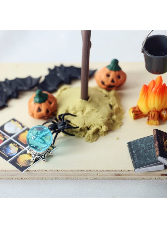 Dollhouse Decoration Accessories, 1:12 Dollhouse Ornament Mini Halloween Horror Decoration Set