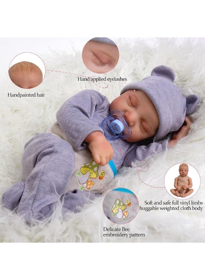 Aori Lifelike Reborn Baby Dolls Boy,18 in Baby Soft Body Realistic-Newborn Baby Dolls, Real Life Baby Dolls with Accessories for Kids Age 3+