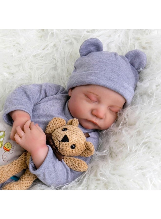 Aori Lifelike Reborn Baby Dolls Boy,18 in Baby Soft Body Realistic-Newborn Baby Dolls, Real Life Baby Dolls with Accessories for Kids Age 3+