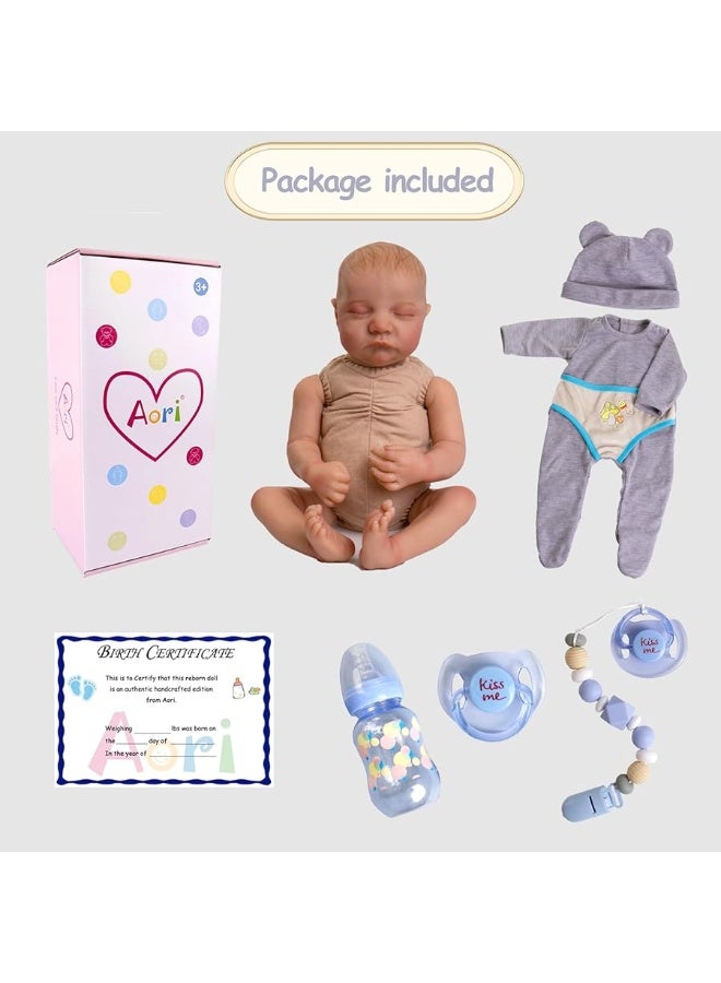 Aori Lifelike Reborn Baby Dolls Boy,18 in Baby Soft Body Realistic-Newborn Baby Dolls, Real Life Baby Dolls with Accessories for Kids Age 3+