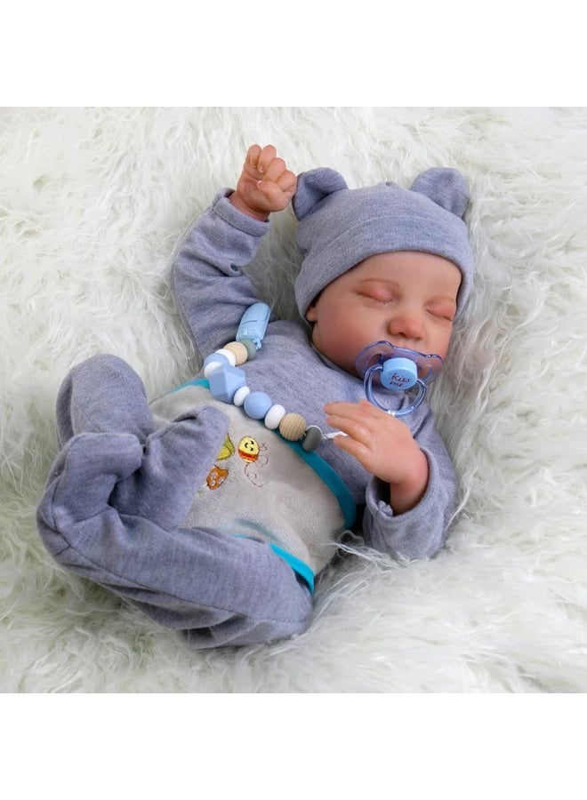 Aori Lifelike Reborn Baby Dolls Boy,18 in Baby Soft Body Realistic-Newborn Baby Dolls, Real Life Baby Dolls with Accessories for Kids Age 3+