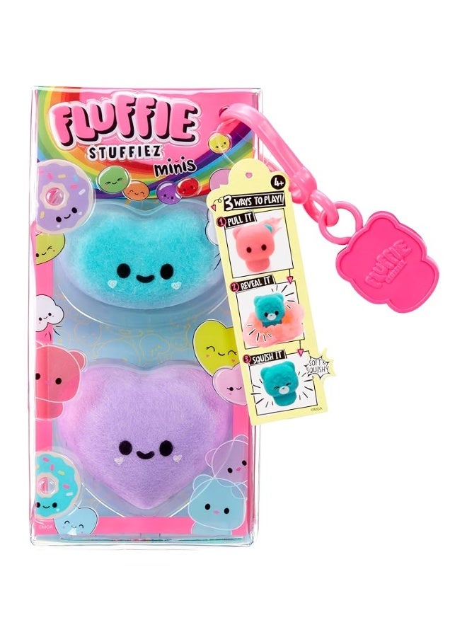 Fluffie Stuffiez Jelly Bean & Heart Candy Minis Collectible Feature - Surprise Reveal Unboxing Soft and Squishable Tactile Play Fidget DIY