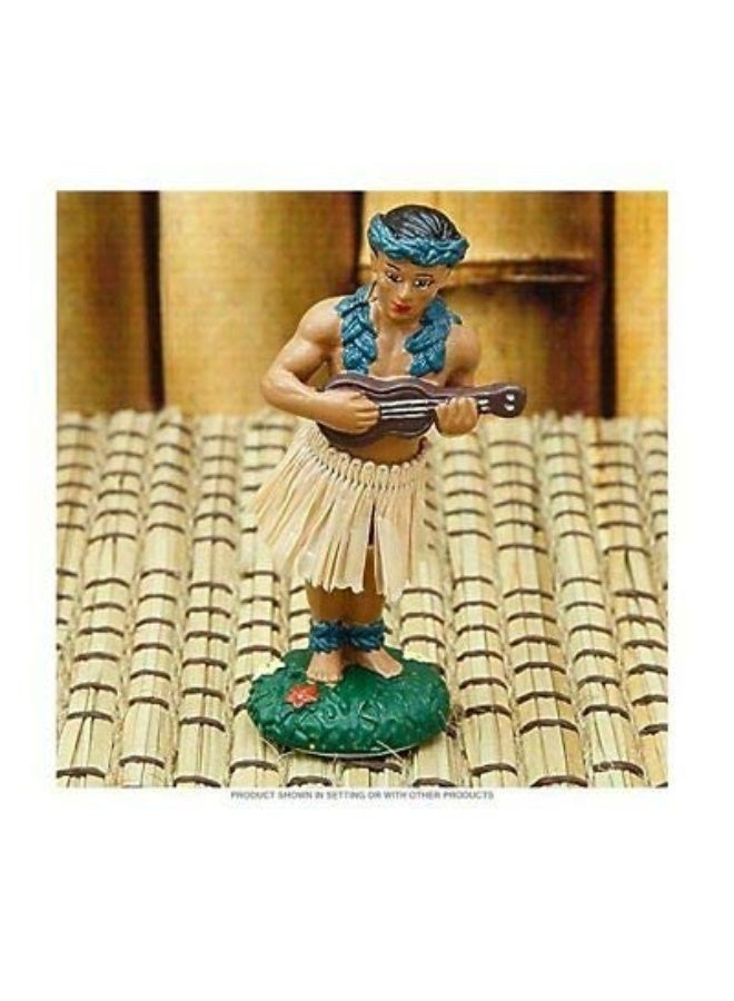 Hawaiian Hula Boy with Ukulele Miniature Dashboard Doll