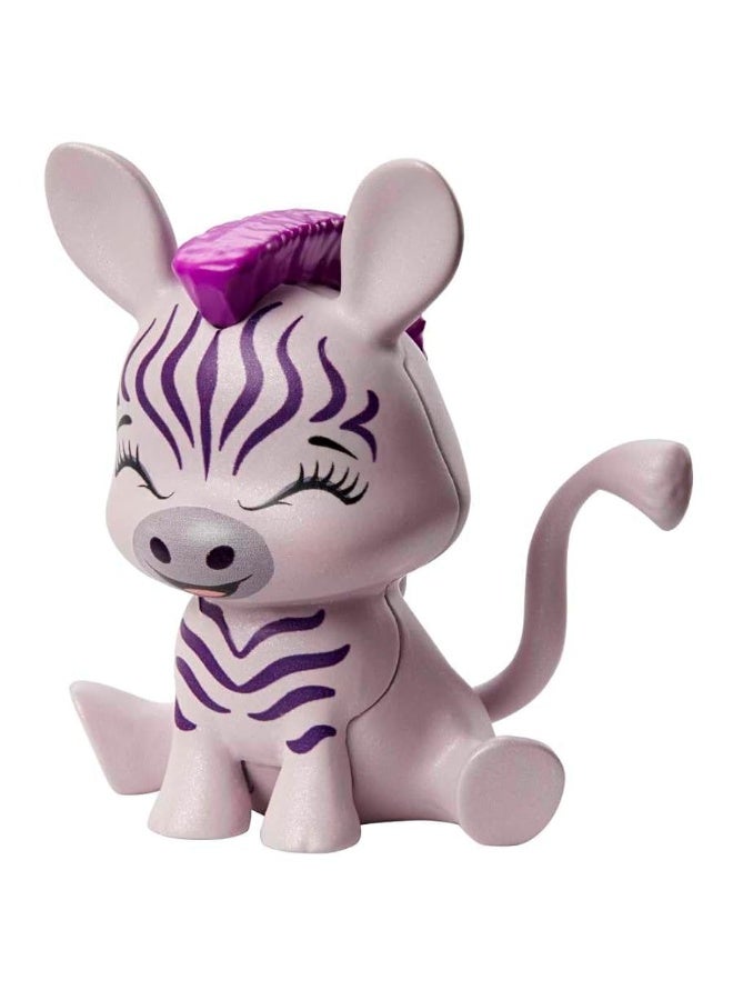 Enchantimals Zadie Zebra Doll (6-in) & Ref Animal Friend Figure from Sunny Savanna Collection, Small Doll with Removable Skirt and Accessories, Great Gift for 3 to 8 Year Olds