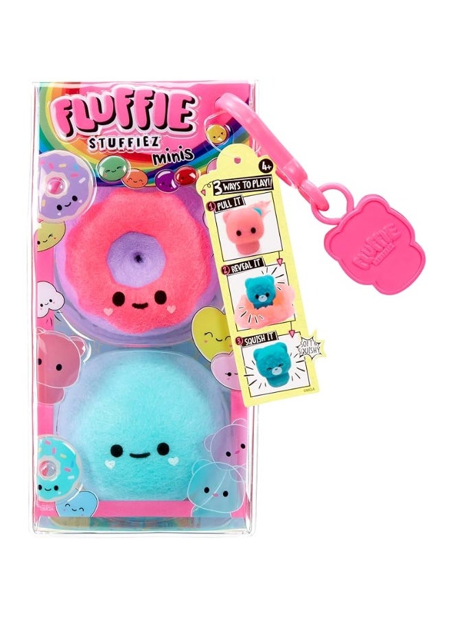 Fluffie Stuffiez Donut & Round Candy Minis Collectible Feature - Surprise Reveal Unboxing Soft and Squishable Tactile Play Fidget DIY