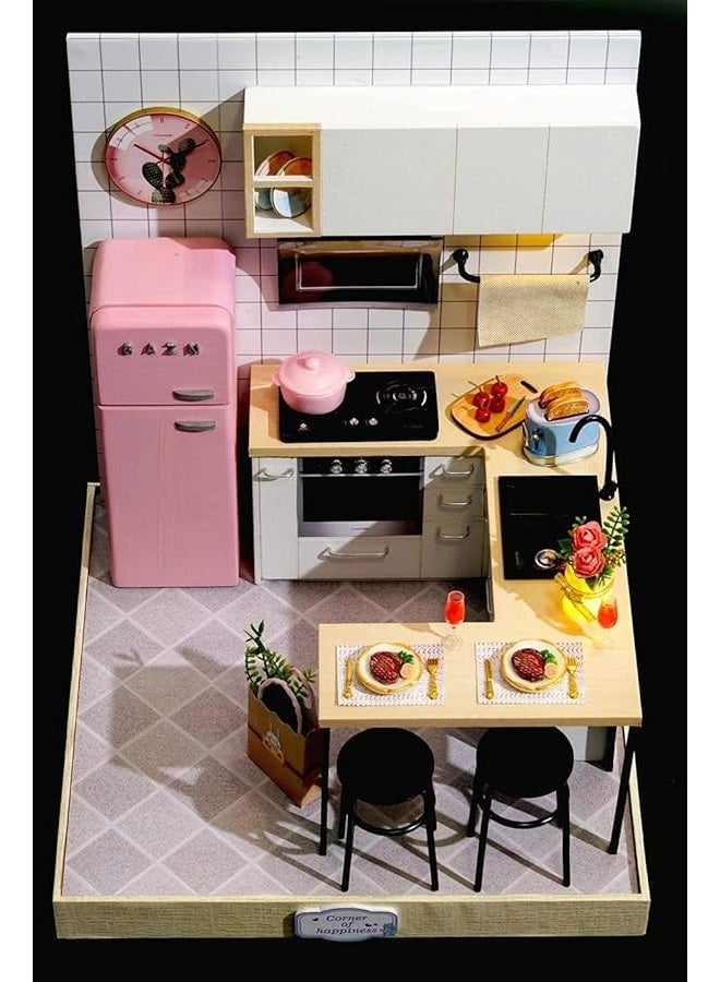 Flever Dollhouse Miniature DIY House Kit Creative Room with Furniture for Romantic Artwork Gift Taste of Life