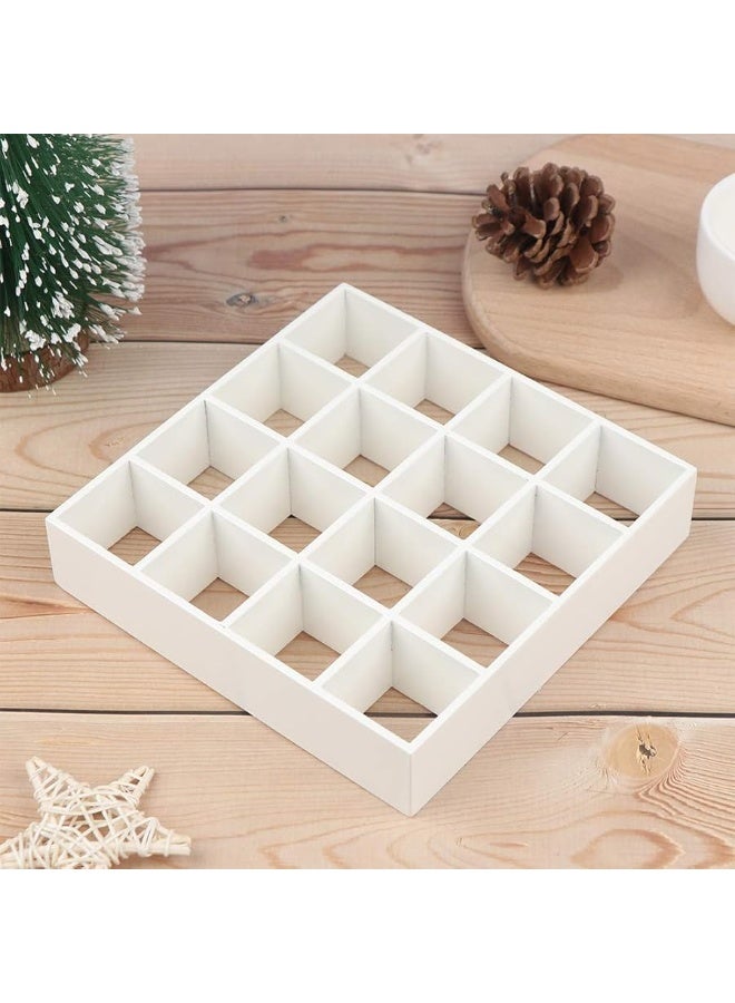 1 12 Dollhouse Miniature Wood Storage Rack 16 Grid Shelves White White Storage Shelf Doll House Furniture Decor