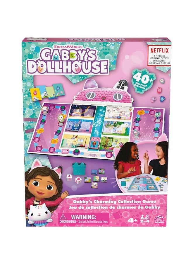 Gabbyâ€™s Dollhouse, Charming Collection Game Board Game for Kids Based on the Netflix Original Series Gabbyâ€™s Dollhouse Toys, for Kids Ages 4 and up