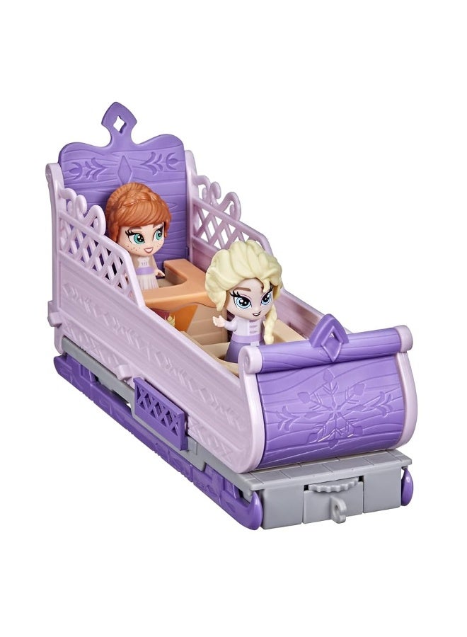 Frozen Hasbro Disney 2 Twirlabouts Picnic Playset Sled-to-Castle with Elsa and Anna Dolls and Accessories, Toys for Kids Ages 3 and Up