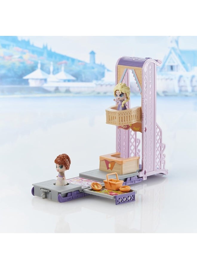 Frozen Hasbro Disney 2 Twirlabouts Picnic Playset Sled-to-Castle with Elsa and Anna Dolls and Accessories, Toys for Kids Ages 3 and Up