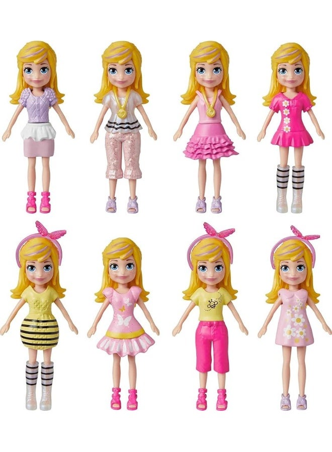 Polly Pocket Travel Toy with 3-inch Doll & 18 Accessories, Puppy & Flower-Themed Fashion Pack