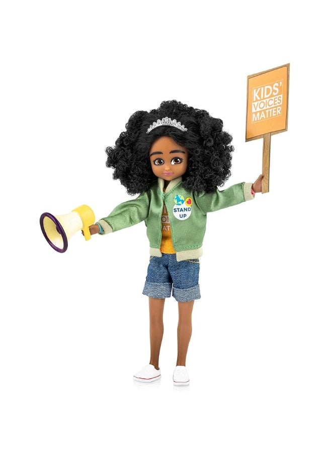 Lottie Kid Activist Doll | Cute Black Dolls for Girls & Boys Outfit | Doll On A Mission! | for 6 Year Old and up! Cute Black Doll Inspired by Real-Life Kid Activist, Mari Copeny. Wears