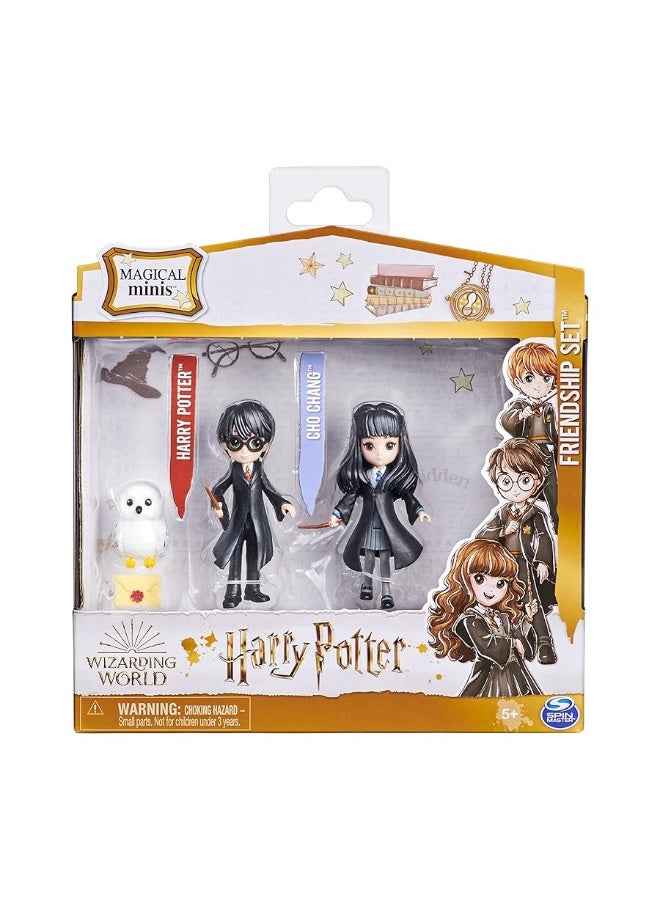 Wizarding World, Magical Minis Harry Potter and Cho Chang Friendship Set with Creature, Kids Toys for Ages 5 and up