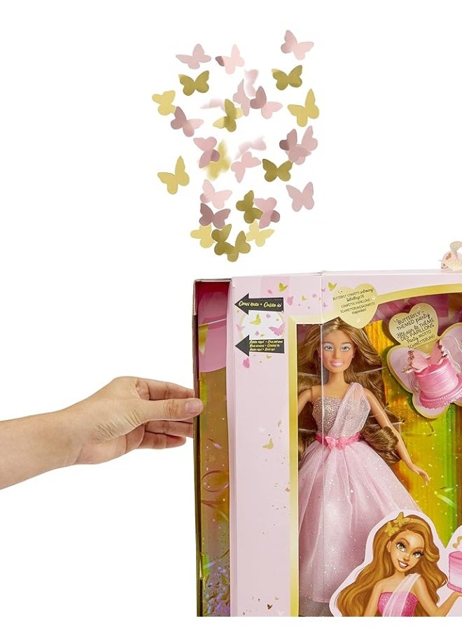 MGA Entertainment Dream Ella Let's Celebrate Doll DreamElla, Pink & Gold Glitter Butterfly Confetti Unboxing 11.5