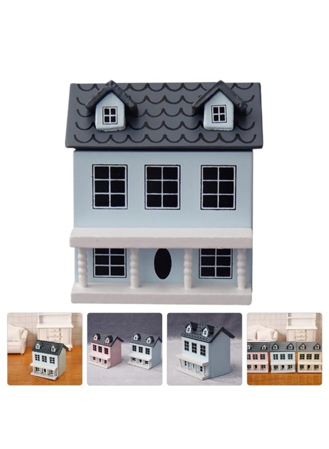 Toyvian Dollhouse Miniature House Wooden Dollhouse kit Christmas Village Houses Toy House Model Tiny Wooden