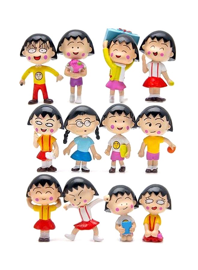 12-Piece Chibi Maruko Chan Statue Set