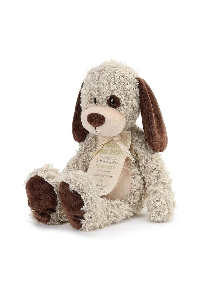 DEMDACO Big Brother Puppy Soft Brown 13 inch Plush Material Stuffed Animal Figure Toy