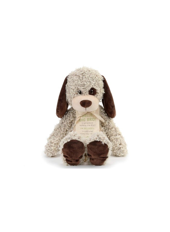 DEMDACO Big Brother Puppy Soft Brown 13 inch Plush Material Stuffed Animal Figure Toy