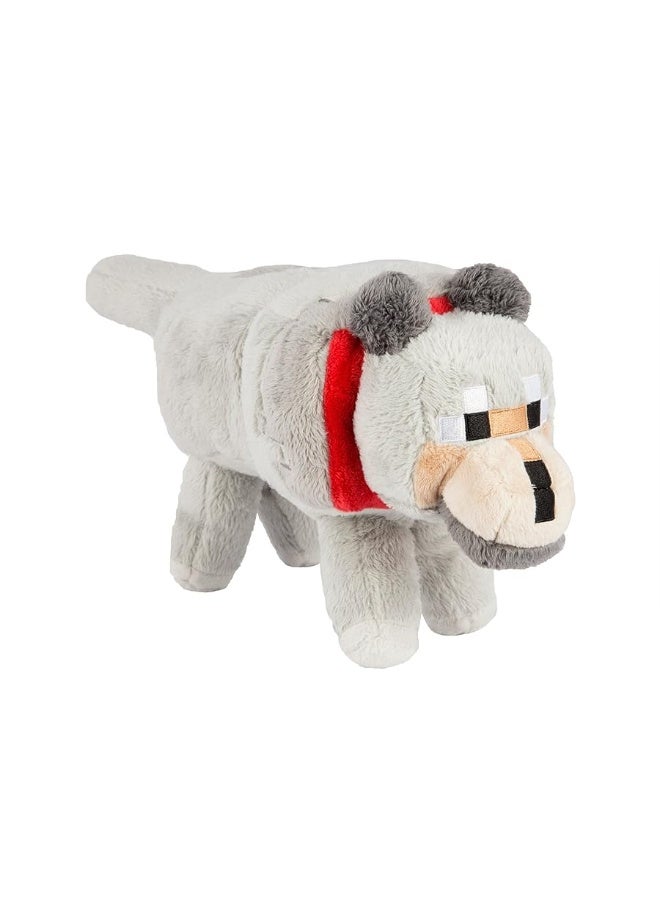 JINX Minecraft Wolf Plush Stuffed Toy Gray 15 Long