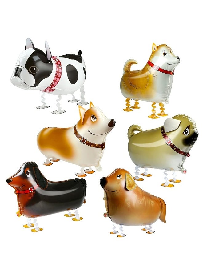 KESOTO 6pcs Fun Walking Animal Balloons, Dog Balloons for Kids Birthday Party Decorations Puppy Birthday Party Supplies for Kids