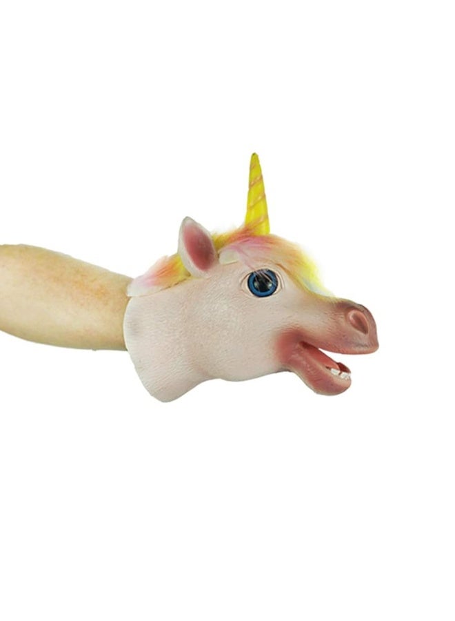 Yolococa Unicorn Hand Puppet Realistic Latex Soft Animal Toy Storytelling Role Play Party Supplies for Kids