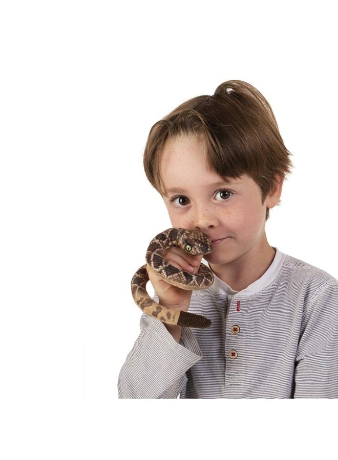 Folkmanis Mini Rattlesnake Finger Puppet , Brown