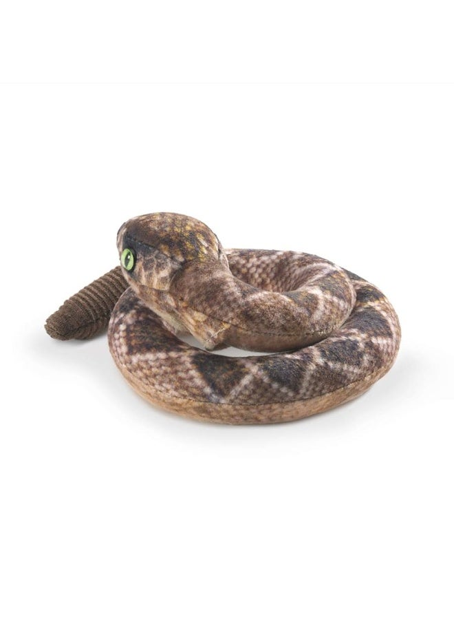 Folkmanis Mini Rattlesnake Finger Puppet , Brown