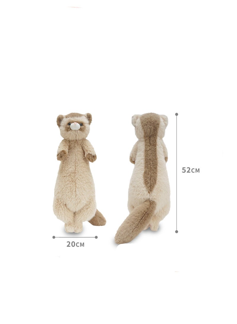 52 CM Cute Mink Soft Animals Plush Toy For Girls And Boys All Ages Gift （Brown）